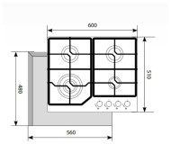 Варочная панель LEX GVG 640-1 BL Варочная панель LEX GVG 640-1 BL